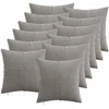 Pagalvėlės užvalkalas 12 pcs ALMELO Šviesiai pilka 40 x 40 cm
