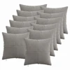 Pagalvėlės užvalkalas 12 pcs ALMELO Šviesiai pilka 50 x 50 cm