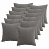 Pagalvėlės užvalkalas 12 pcs ALMELO Tamsiai pilka 45 x 45 cm
