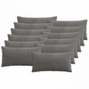 Pagalvėlės užvalkalas 12 pcs ALMELO Tamsiai pilka 40 x 80 cm