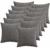 Pagalvėlės užvalkalas 12 pcs ALMELO Tamsiai pilka 50 x 50 cm