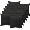 Pagalvėlės užvalkalas 12 pcs HEERLEN Juoda 40 x 40 cm Aksomas