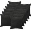 Pagalvėlės užvalkalas 12 pcs HEERLEN Juoda 40 x 40 cm Aksomas