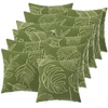 Pagalvėlės užvalkalas 12 pcs HEERLEN Lapų dizainas 45 x 45 cm