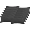 Pagalvėlės užvalkalas 12 pcs HEERLEN Tamsiai pilka 40 x 80 cm