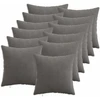 Pagalvėlės užvalkalas 12 pcs HEERLEN Tamsiai pilka 40 x 40 cm