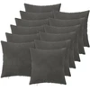 Pagalvėlės užvalkalas 12 pcs HEERLEN Tamsiai pilka 40 x 40 cm