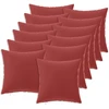 Pagalvėlės užvalkalas 12 pcs HEERLEN Vyno raudona 50 x 50 cm