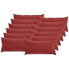 Pagalvėlės užvalkalas 12 pcs HEERLEN Vyno raudona 40 x 80 cm