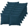 Pagalvėlės užvalkalas 12 pcs HOUTEN Mėlyna 45 x 45 cm Aksomas