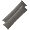 Pagalvėlės užvalkalas 2 pcs ALMELO Tamsiai pilka 40 x 145 cm