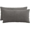 Pagalvėlės užvalkalas 2 pcs ALMELO Tamsiai pilka 40 x 80 cm