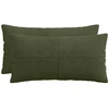 Pagalvėlės užvalkalas 2 pcs ALMELO Žalia 40 x 80 cm mančester