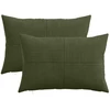 Pagalvėlės užvalkalas 2 pcs ALMELO Žalia 30 x 50 cm mančester