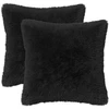 Pagalvėlės užvalkalas 2 pcs HEERLEN Juoda 35 x 35 cm PV pūkinis