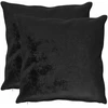 Pagalvėlės užvalkalas 2 pcs HEERLEN Juoda 80 x 80 cm Flanelė