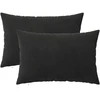 Pagalvėlės užvalkalas 2 pcs HEERLEN Juoda 40 x 60 cm Aksomas