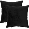 Pagalvėlės užvalkalas 2 pcs HEERLEN Juoda 45 x 45 cm Flanelė