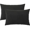 Pagalvėlės užvalkalas 2 pcs HEERLEN Juoda 50 x 75 cm Aksomas
