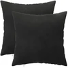 Pagalvėlės užvalkalas 2 pcs HEERLEN Juoda 45 x 45 cm Aksomas