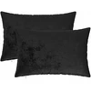 Pagalvėlės užvalkalas 2 pcs HEERLEN Juoda 50 x 75 cm Flanelė