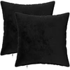 Pagalvėlės užvalkalas 2 pcs HEERLEN Juoda 50 x 50 cm Flanelė