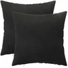 Pagalvėlės užvalkalas 2 pcs HEERLEN Juoda 30 x 30 cm Aksomas