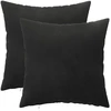 Pagalvėlės užvalkalas 2 pcs HEERLEN Juoda 45 x 45 cm Aksomas