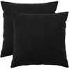 Pagalvėlės užvalkalas 2 pcs HEERLEN Juoda 55 x 55 cm Bouclé