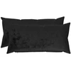 Pagalvėlės užvalkalas 2 pcs HEERLEN Juoda 40 x 70 cm Flanelė