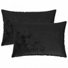 Pagalvėlės užvalkalas 2 pcs HEERLEN Juoda 40 x 60 cm Flanelė