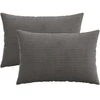 Pagalvėlės užvalkalas 2 pcs HEERLEN Tamsiai pilka 50 x 80 cm