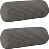 Pagalvėlės užvalkalas 2 pcs HEERLEN Tamsiai pilka Ø 15 x 40 cm