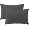 Pagalvėlės užvalkalas 2 pcs HEERLEN Tamsiai pilka 50 x 80 cm