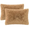 Pagalvėlės užvalkalas 2 pcs HEERLEN Taupe 50 x 80 cm PV pūkinis