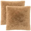 Pagalvėlės užvalkalas 2 pcs HEERLEN Taupe 60 x 60 cm PV pūkinis