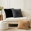 Pagalvėlės užvalkalas 2 pcs HEERLEN Taupe 60 x 60 cm PV pūkinis