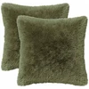 Pagalvėlės užvalkalas 2 pcs HEERLEN Žalia 35 x 35 cm PV pūkinis