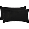 Pagalvėlės užvalkalas 2 vnt. HOUTEN Juoda 40 x 80 cm Bouclé