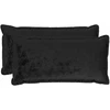 Pagalvėlės užvalkalas 2 pcs HOUTEN Juoda 40 x 80 cm Flanelė