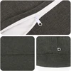 Pagalvėlės užvalkalas 2 vnt. HEERLEN Tamsiai pilka Ø 60 cm