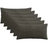 Pagalvėlės užvalkalas 6 pcs ALMELO Antracito 40 x 80 cm