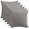 Pagalvėlės užvalkalas 6 pcs ALMELO Šviesiai pilka 35 x 35 cm