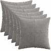 Pagalvėlės užvalkalas 6 pcs ALMELO Šviesiai pilka 45 x 45 cm