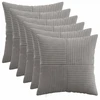 Pagalvėlės užvalkalas 6 pcs ALMELO Šviesiai pilka 45 x 45 cm