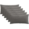Pagalvėlės užvalkalas 6 pcs ALMELO Tamsiai pilka 40 x 80 cm