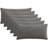 Pagalvėlės užvalkalas 6 pcs ALMELO Tamsiai pilka 40 x 80 cm
