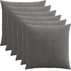 Pagalvėlės užvalkalas 6 pcs ALMELO Tamsiai pilka 60 x 60 cm