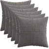 Pagalvėlės užvalkalas 6 pcs ALMELO Tamsiai pilka 30 x 30 cm