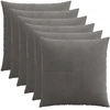 Pagalvėlės užvalkalas 6 pcs ALMELO Tamsiai pilka 80 x 80 cm